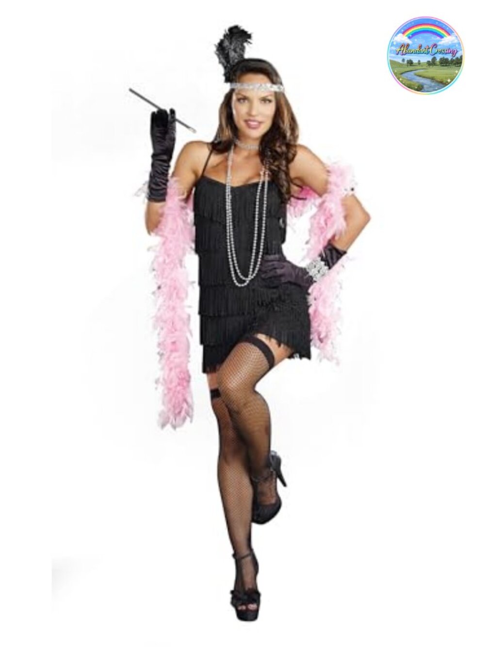 1920s Flapper Costume Fringe Gatsby Dress Adjustable Straps
